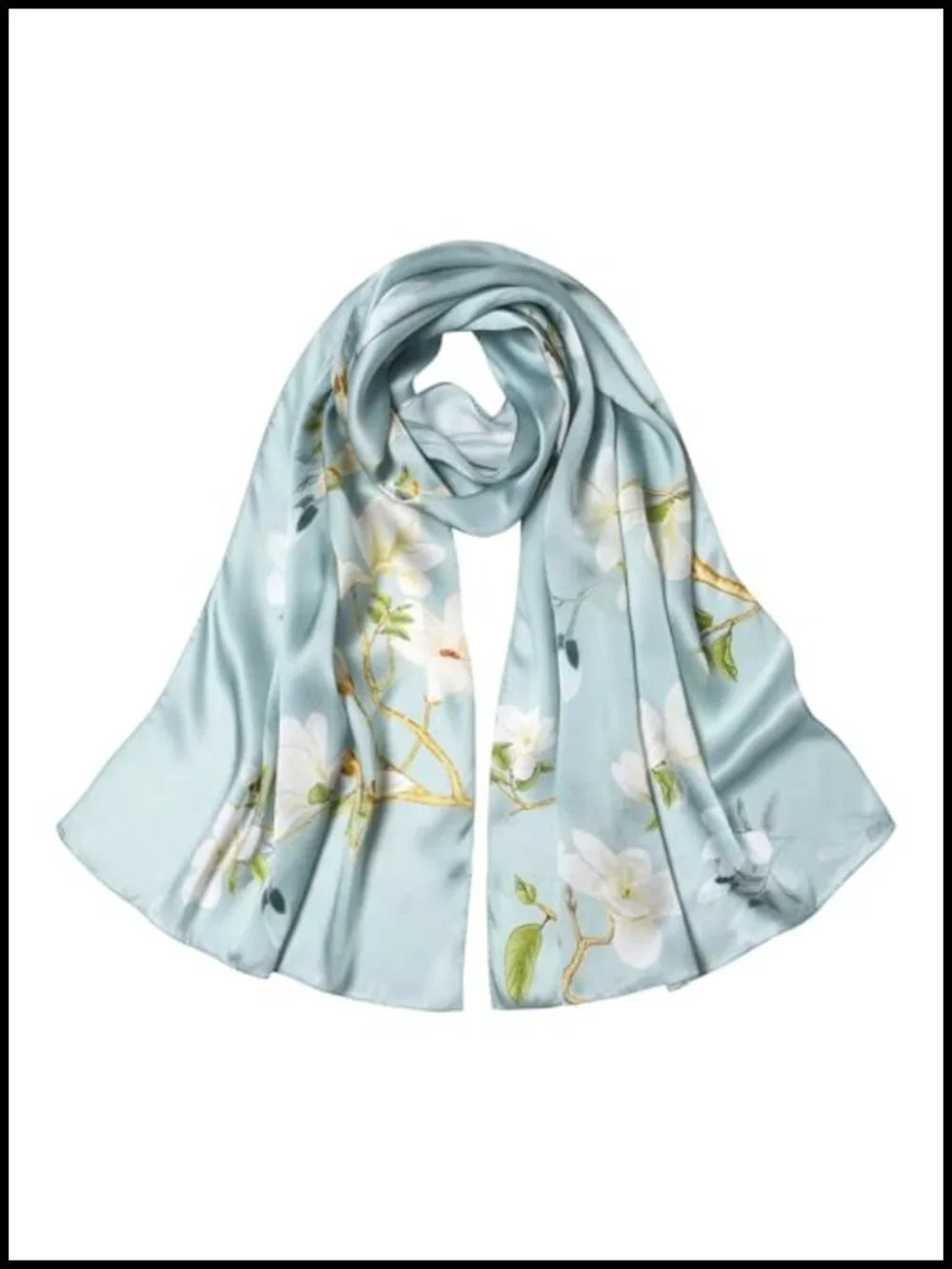 100% Mulberry Silk Large Shawl - Versatile Head Wrap & Neck Scarf